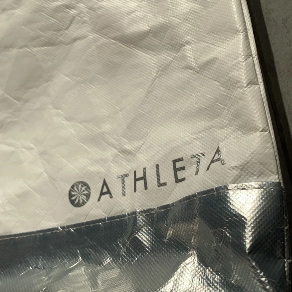 Athleta Shopping Canvas Bag Crinkle-Fabric Tote